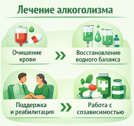 лечение алкоголизма в Родниках этапы